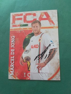 FC Augsburg, M. de Jong, autograph card, football