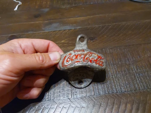 VINTAGE COCA COLA SODA POP METAL BOTTLE OPENER STARR X / BROWN CO 1920s ORIGINAL