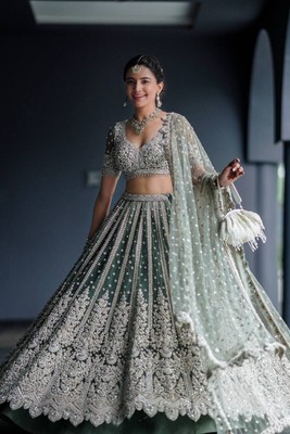 Wedding Lehenga Choli India Outfits Designer Partywear Lehenga 