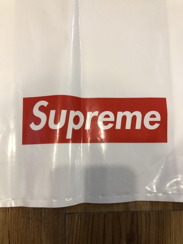 Lot Of 2 Vintage Supreme Shopping Bags Plastic Red Logo - Picture 3 of 11
