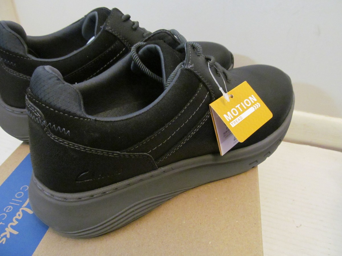 Clarks Collection Mens Motion Trek PT Shoe, Black, Size 8 | eBay