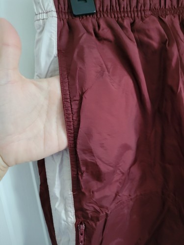 Vintage 2001 Tommy Hilfiger Athletics Maroon Nylon Track Pants Size Medium - Picture 5 of 11