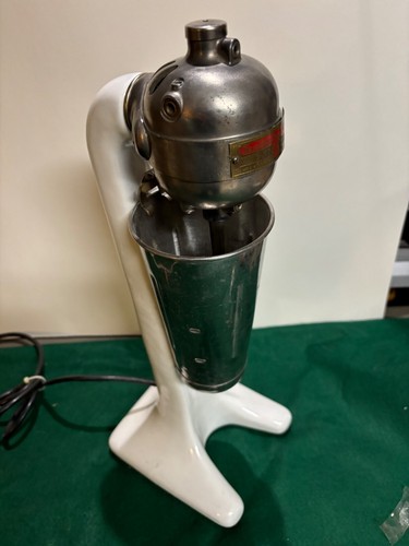 Vintage Hamilton Beach No.8 White Cast Iron Malt~Milkshake Mixer