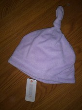 NWT Gymboree Infant Girls Beanie Hat Purple Solid Terry Size 12-24 Months