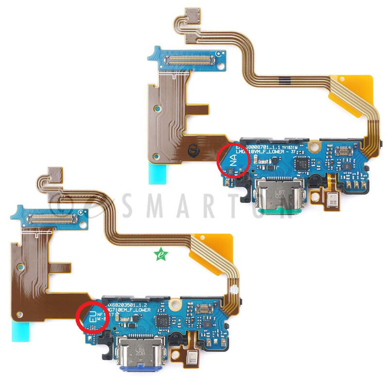 LG G7 ThinQ G710 Dock Connector USB Charger Charging Port Flex Cable NA/EU  Ver