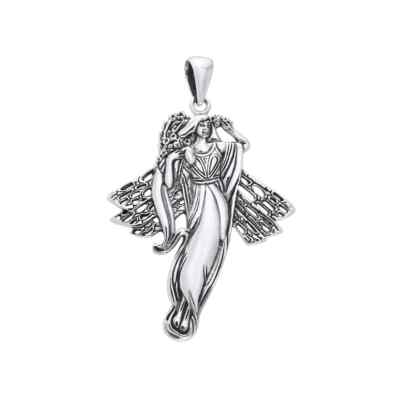 Zauberhafte Blütenfee 925 Sterling Silber Anhänger feiner Schmuck