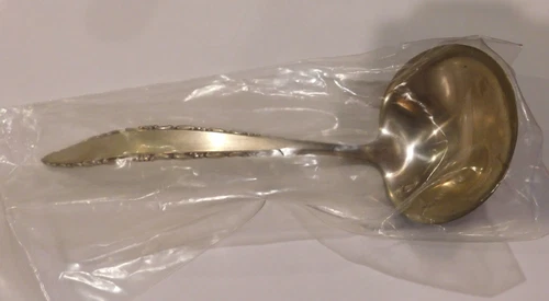 Sterling Silver Flatware Lunt Lace Point Gravy Ladle NEW in Package NEW 53 grams