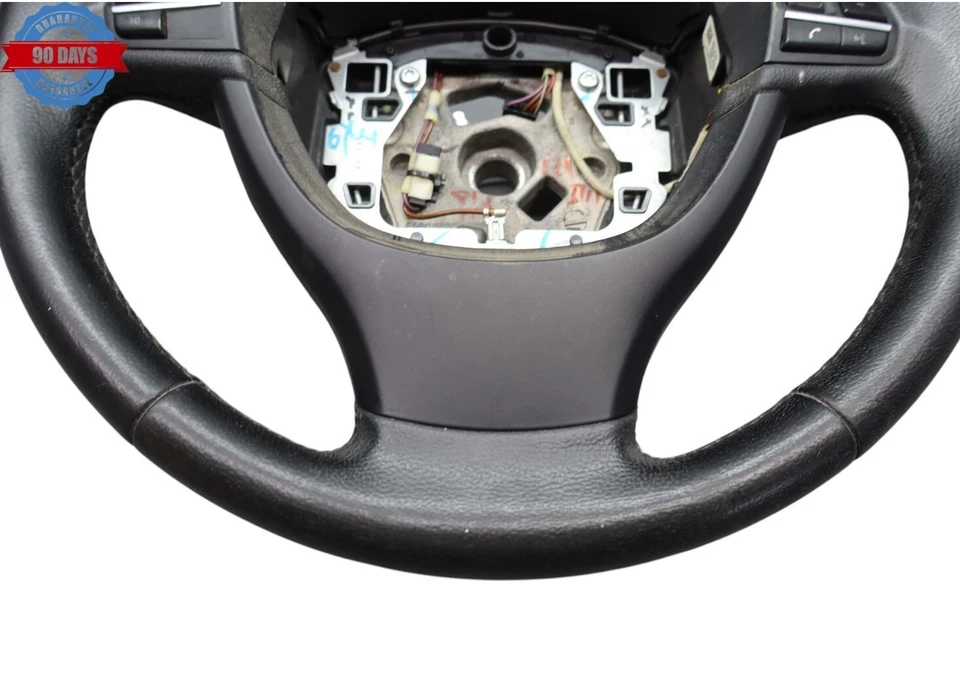 Volante BMW 528i 528i xDrive 11-16 cuero con controles negro OEM Foto 4 de 4