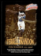Terrell Brandon 1997-98 Fleer #4 Million Dollar Moments Cleveland Cavaliers