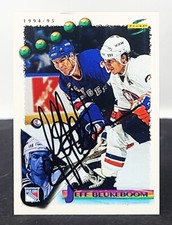 JEFF BEUKEBOOM signed Autographed 1994 Score Hockey Card #66 New York Rangers