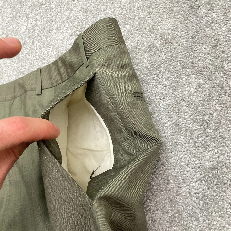 Corneliani Traje de Lana Virgen Pantalones de Vestir para Hombres 42 Marrón Recto Plisado Negocios Foto 2 de 4