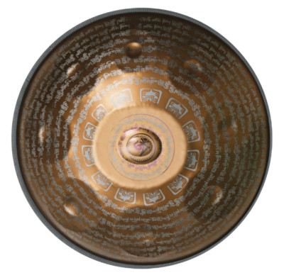 Handpan 22inch 9-tone Professional Handkerchief Drum Handmade Blue Sanskrit