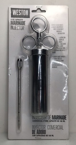 Weston Injection Weston 4 oz Marinade Injector Nickel-plated Brass 23-0404-W | eBay