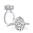 Sterling Silver Cushion Cut 6CT Diamond Created Wedding Engagement Ring R200