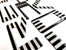 3D US BLACKOUT FLAG RAISED DOMED TAILGATE LETTERS FOR CHEVY COLORADO 2023-2026