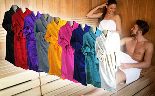 Bademantel Morgenmantel Saunamantel Kuschelfleece superweich und Hautzart Unisex