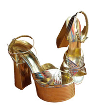 Chunky Heel Sandals Peep Toe Strappy Platform...