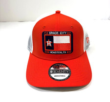 Houston Astros MLB NE 2024 City Connect Trucker Snapback Hat~Orange/White