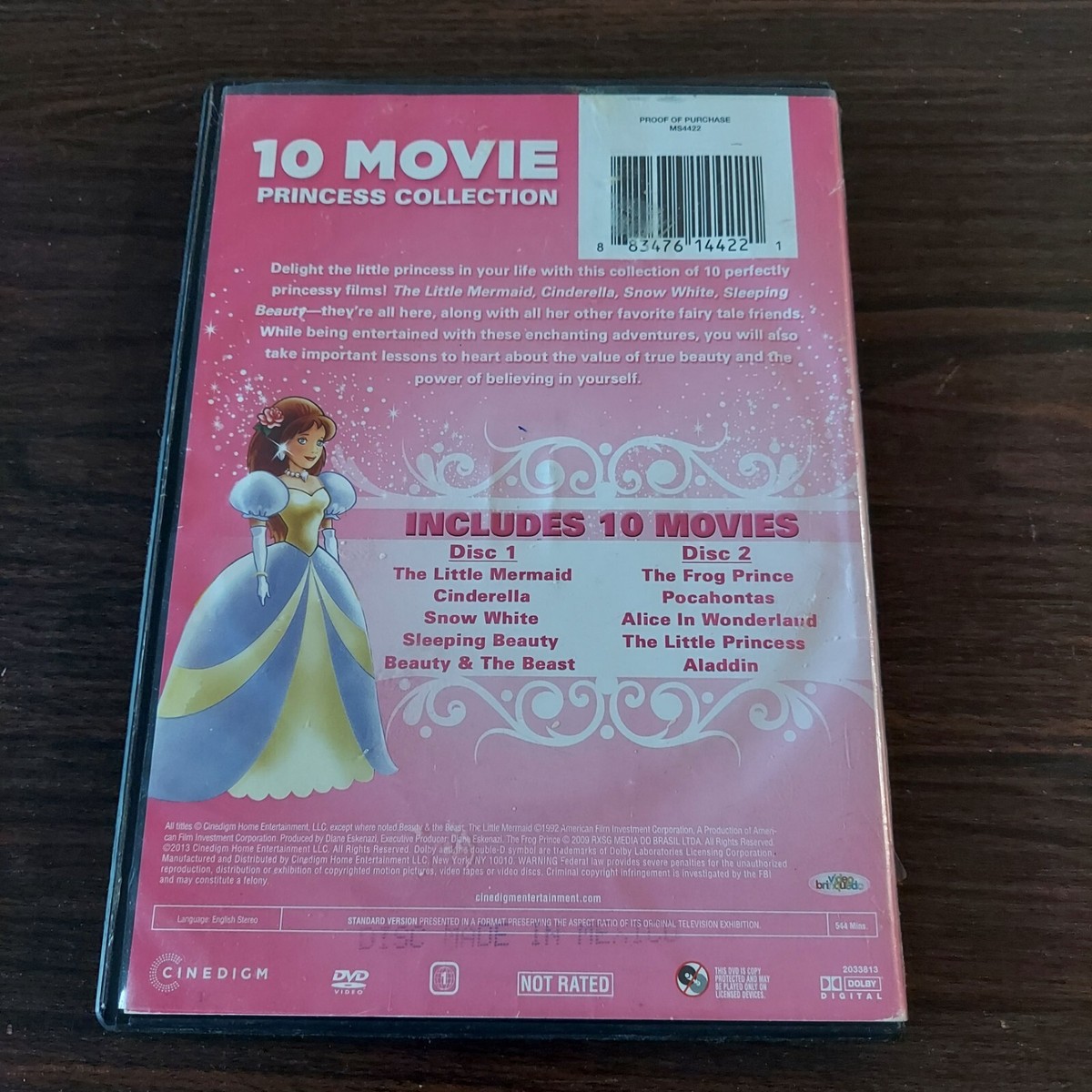 10 Movie Princess Collection (2-Disc DVD, 2013 Cinedigm Home