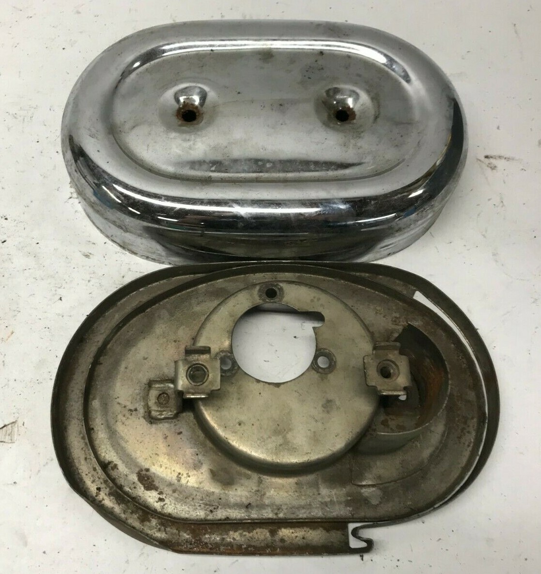 s HARLEY SPORTSTER IRONHEAD 1966-69 AIR CLEANER Intake Backing plate