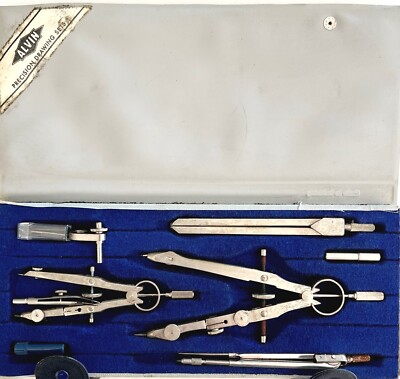 Alvin Drawing Drafting Set 795B Germany 1940s-60s Complete In Case Architect E37