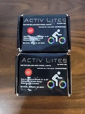 2x Activ Life Bike Lights Wheel Colorful Lights 12" to 29" Wheels 1x Blue 1x Red