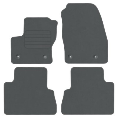 Velours Fußmatten für Ford C-Max II Bj. 2015   2019 Passform Automatten GRAU STD