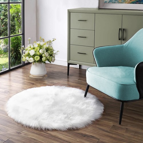 Latepis Faux Fur Sheepskin Area Rugs Soft Shaggy Carpet for Living Room Bedroom - Picture 5 of 219