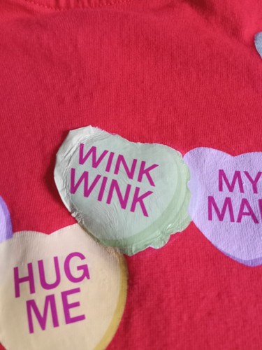 Valentines Day Shirts For Boys/Conversation Hearts/BE MINE Red Graphic T/S-4T - Picture 5 of 6