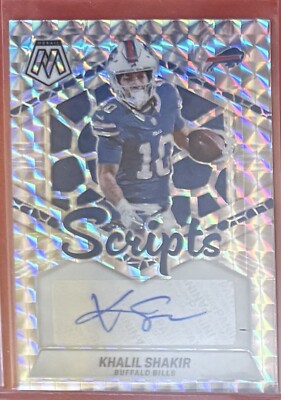 Cilver Script Card 2024 Mosaic Khalil Shakir Auto Silver Scripts Card SP Prizm sc-Ksh ...