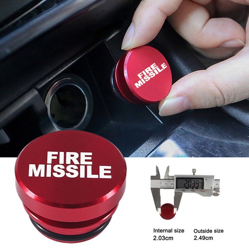 Universal Car Fire Missile Cigarette Lighter Button Cover Cap