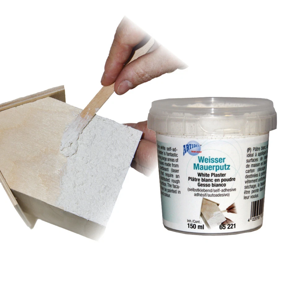 ARTIDEE Weisser Mauerputz 150ml Krippenbau Hausmodelle Architektur Dioramen 65221 (R)