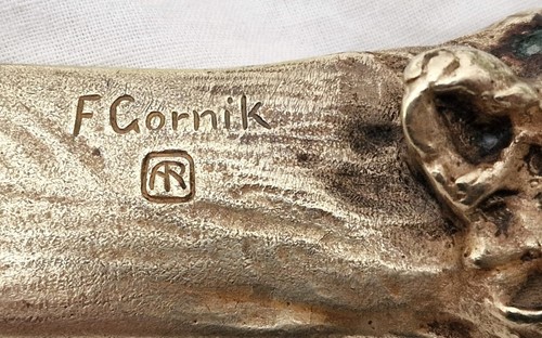 Brieföffner Jagd Wildschwein Eber Keiler F. GORNIK Wien Bronze um 1910–1920 R797 - Picture 11 of 13