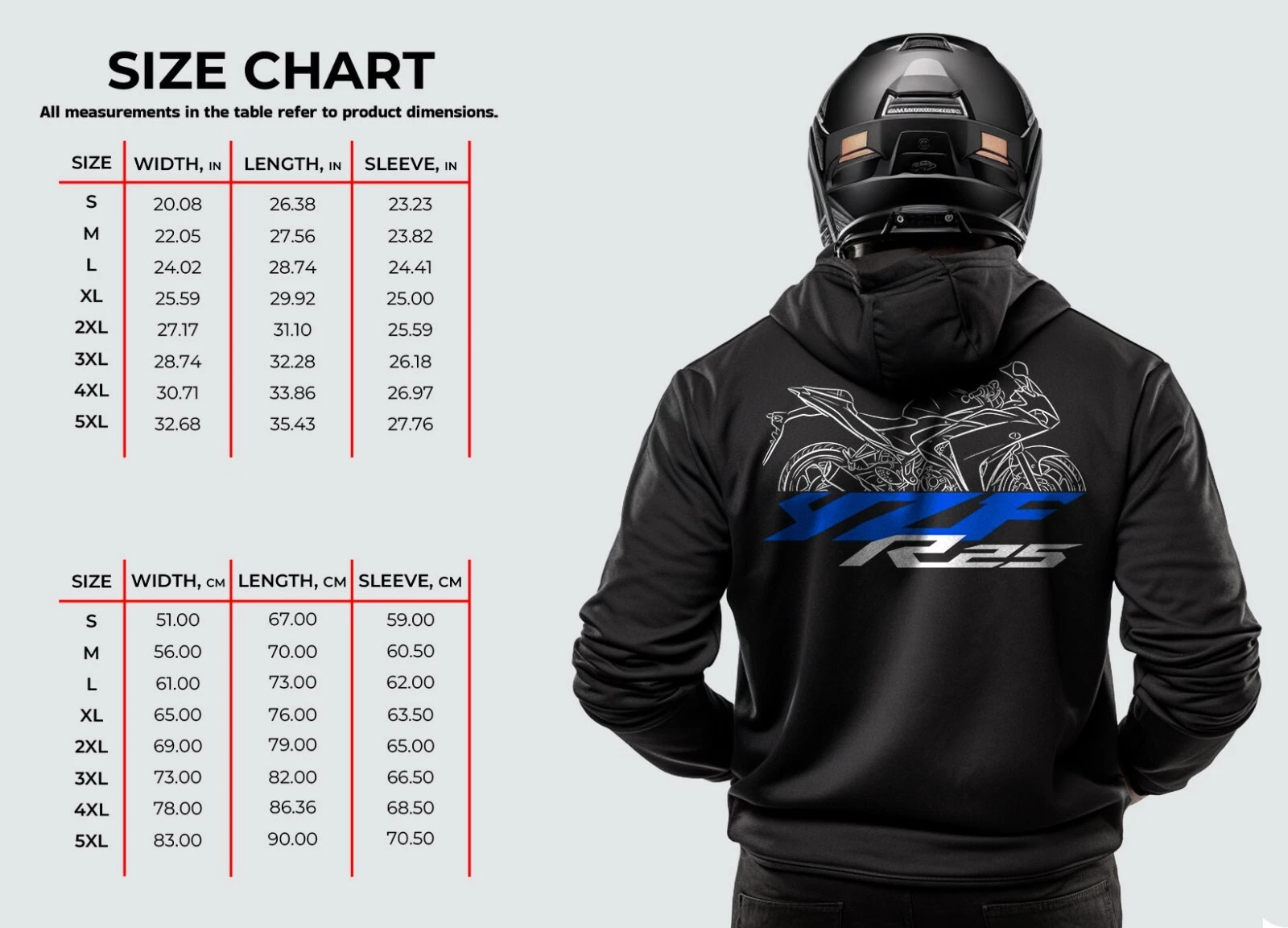 For Yamaaha YZF-R25 2014-2024 fans - Motorcycle Hoodie