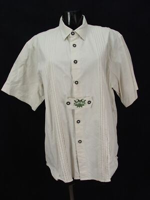 Size S wide cut short sleeve costume shirt ruffles with embroidery shirt