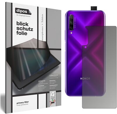 Schutzfolie für Huawei Y9s Rückseite mit Sichtschutz Blickschutz Folie