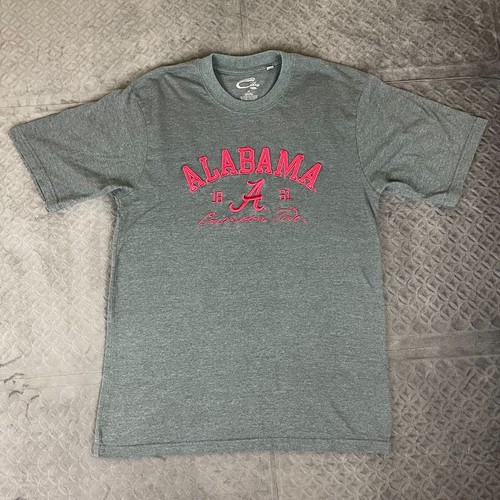 Alabama Crimson Tide Shirt Cadre Embroidered Gray Short Sleeve Men Medium - Picture 3 of 10