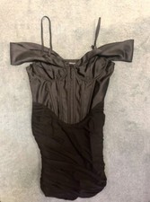 Women’s Black Corset dress Size 6 Pretty Little Thing used, In Good Condition
