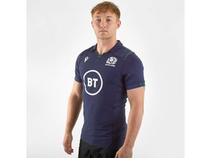 Macron Scotland Rugby Home Pro Official Shirt 2019 20 Navy Free Postage Ebay