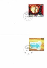 GREENLANDIA GRONLANDIA 2012 ARTISTAS GROENLANDESES 3 x PRIMER DÍA EMISIÓN POSTALES SIMPLES