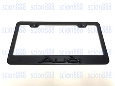 1 pieza 3D NegroAUDI Emblema Insignia NEGRO Metal Inoxidable Placa Marco Soporte