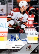 2022-23 Upper Deck AHL Autographs #42 Laurent Dauphin E Auto - HKY