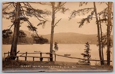 Forest Lake Winchester NH RPPC Eastern Illustrating Co. Boats Mountain  AA540