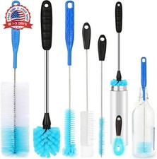 6 Pack Bottle Brush Narrow Neck Cleaning Set, Long Handle Stainless Steel Water