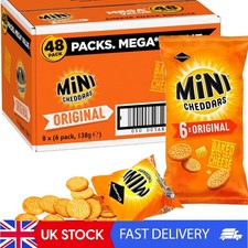 Mini Cheddars Biscuits Bulk Box of 48 x 23g - Ideal Party and Lunchbox Treats