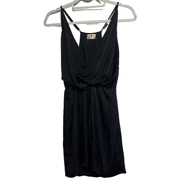 Morning Mist Dress Size 8 Black Sleeveless Evening Babydoll Party Layered Women