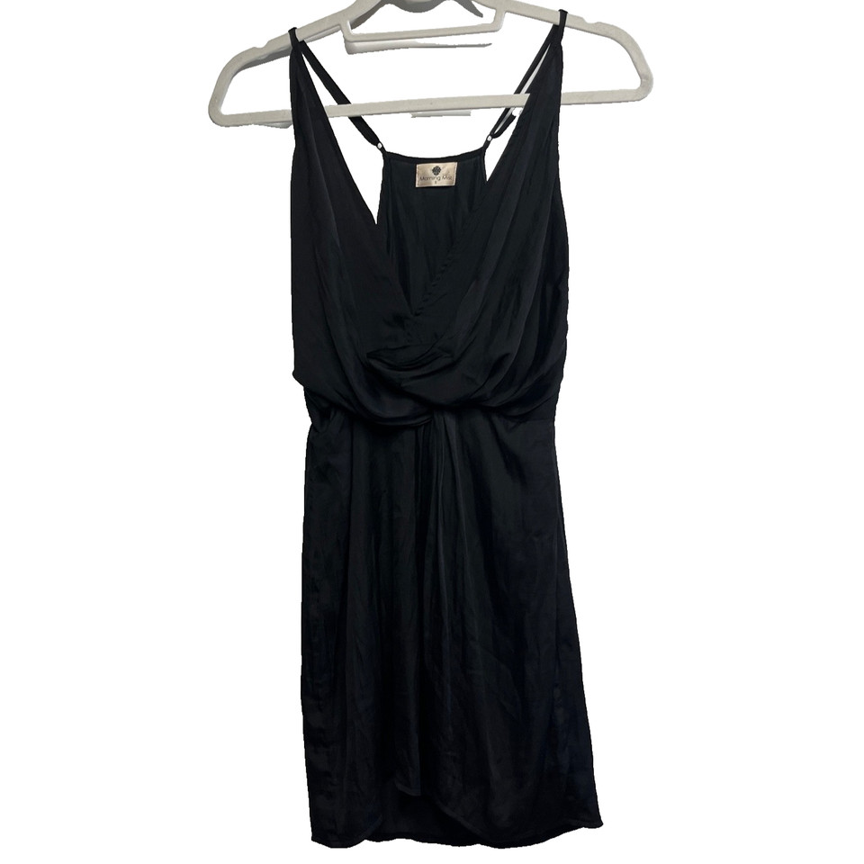 Morning Mist Dress Size 8 Black Sleeveless Evening Babydoll Party Layered Women