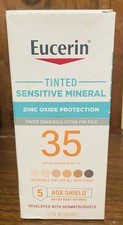EUCERIN Sensitive Mineral for Face SPF 35 TINTED Sunscreen 1.7oz EXP 03/2027 NEW