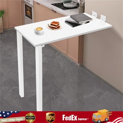 White Wall Mounted Folding Table Wood Folding Dining Table Folding Table