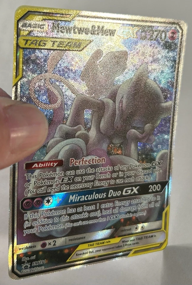 Mewtwo & Mew GX SM191 Holo Black Star Promo MP - Image 2 of 4